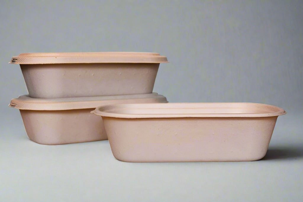 Bagasse Oval Deep Salad Bowl (900Ml)