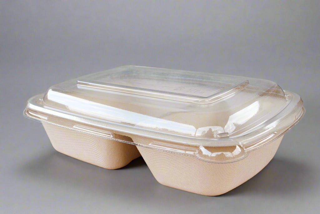 Pet Lid For Bagasse Rectangular Tray