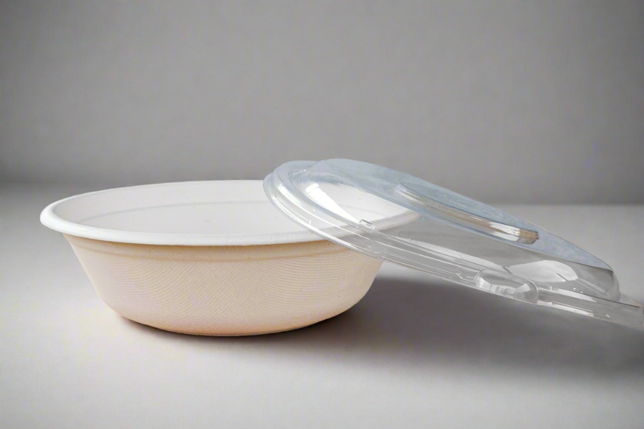 PET Lid for Bagasse Round Bowl