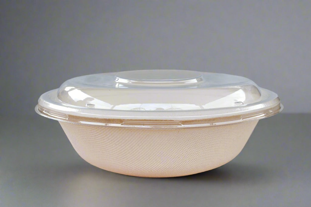 Pet Lid For Bagasse Round Bowl