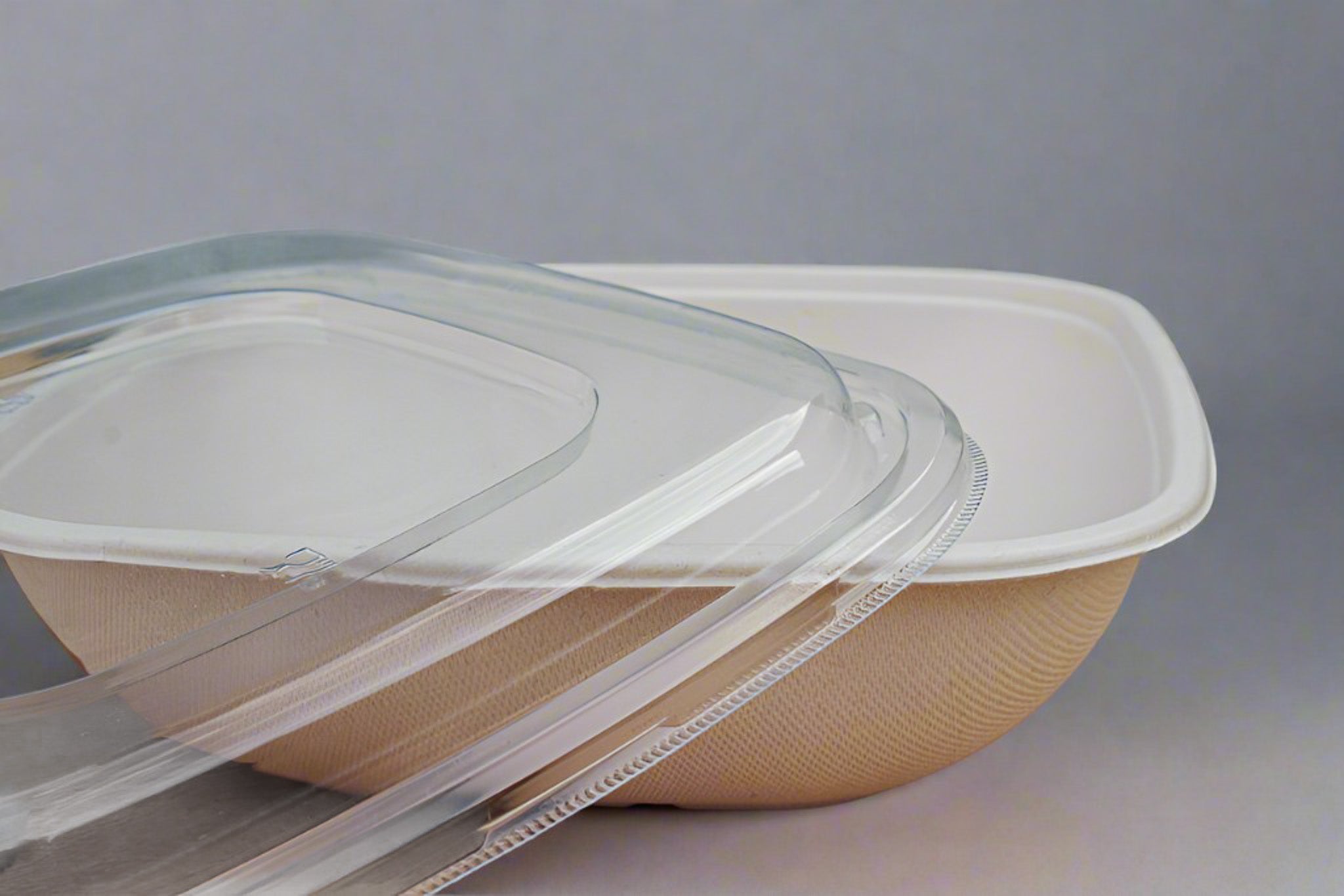 PET Lid for Bagasse Square Bowl